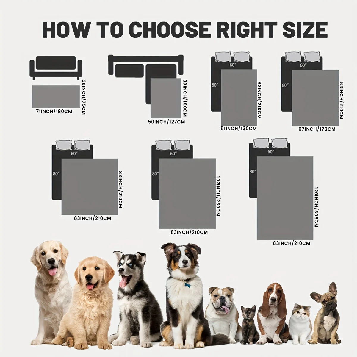 Anti Leaking & Non-Slip Dog Bed Cover,Pet Blanket Sofa Pet Bed