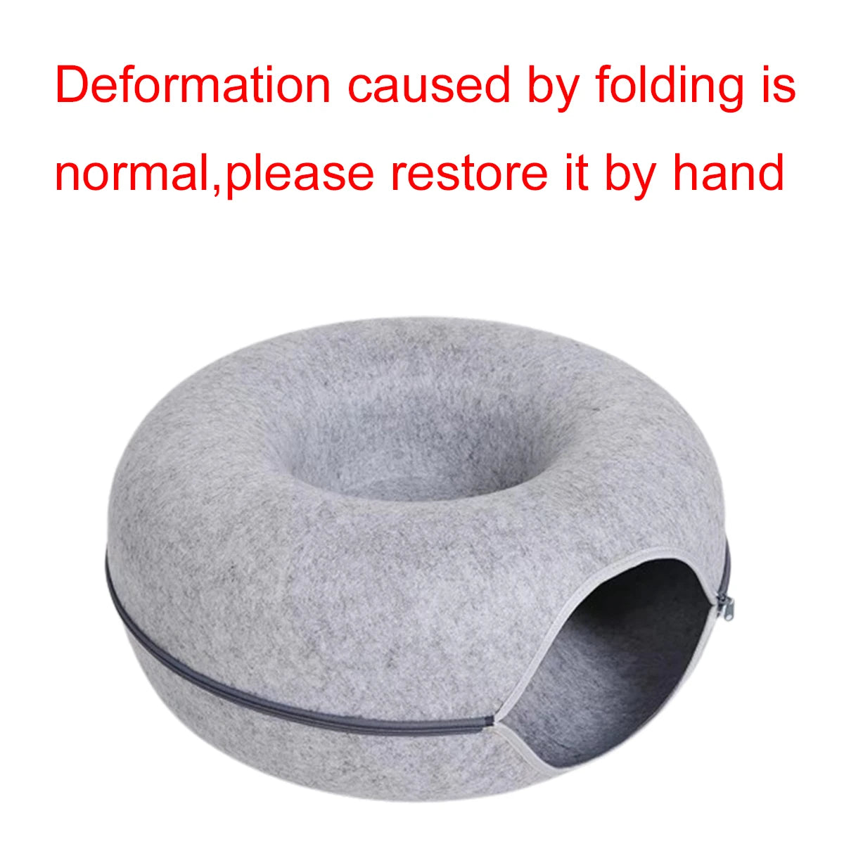 Interactive Round Small Cat Tunnel Nest Felt Kittens Bed House