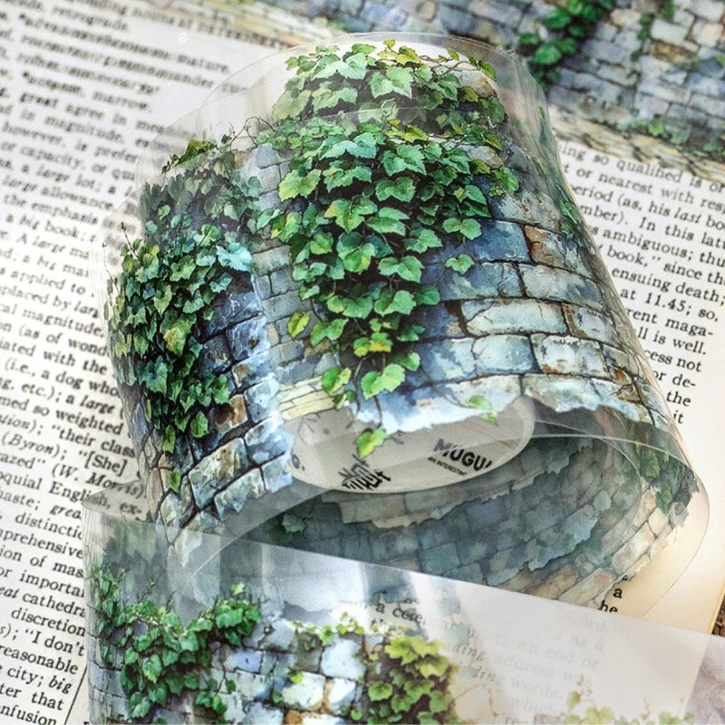 Journamm 50mm*2m PET Flower Wall Tapes Sticker Decor Junk Journal DIY