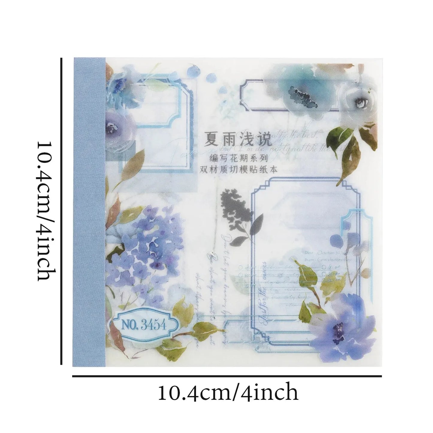 4Style 20pcs/book INS Floral Sticker Book Four Seasons Theme Cutting