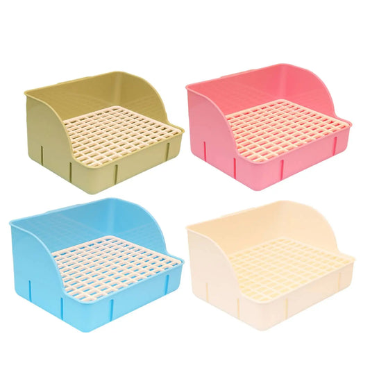 Rabbit Litter Box Pee Pan Tray Pet Toilet Corner Toilet Box Litter Pan