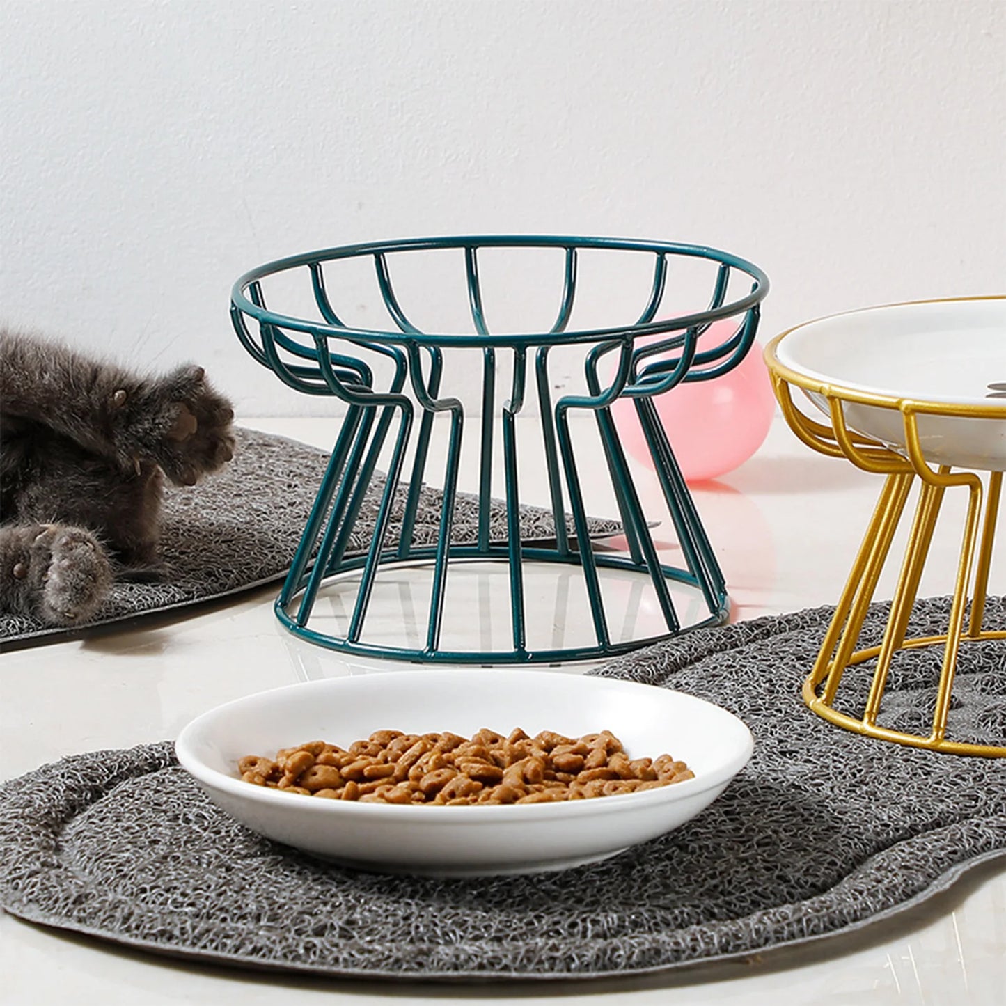 1pcs Ceramic Cat Food Bowl Wide  Safe Pets Water Food Bowls Non Slip