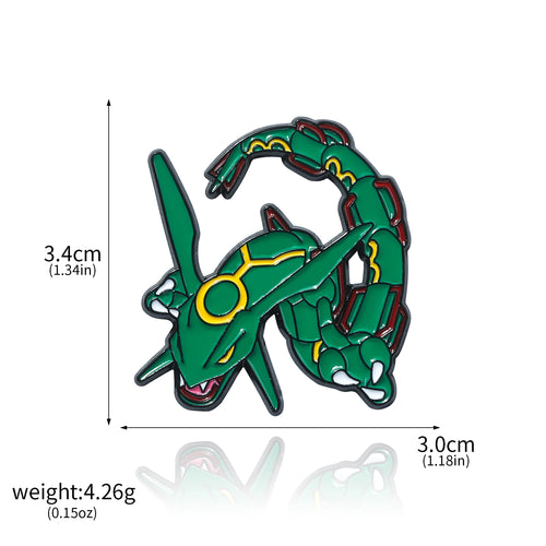 Anime Game Cute Cartoon Green Sky Pet Badge Brooch Dragon Cosplay