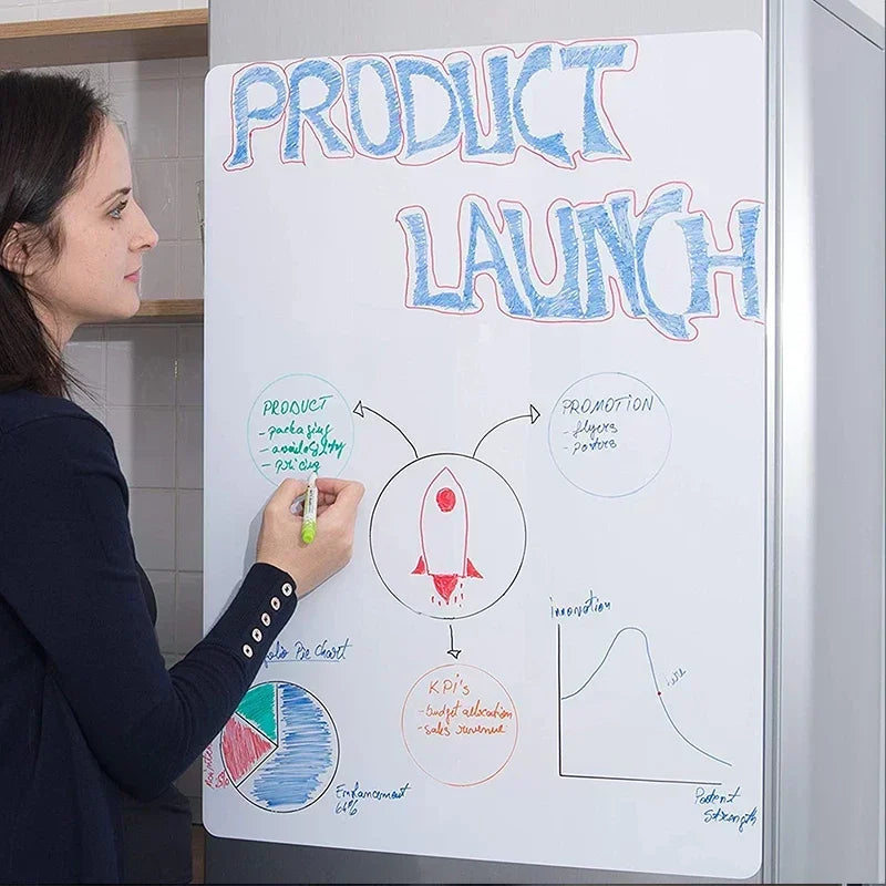 A2 Size Magnetic Whiteboard Dry Erase White Board for Fridge, (23.6" X