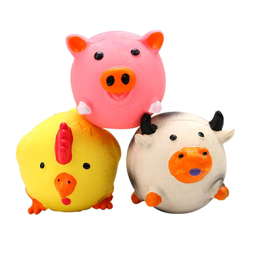 Pet Supplies Amazon Hot selling Animal Shaped Latex Toys Bite and Bite