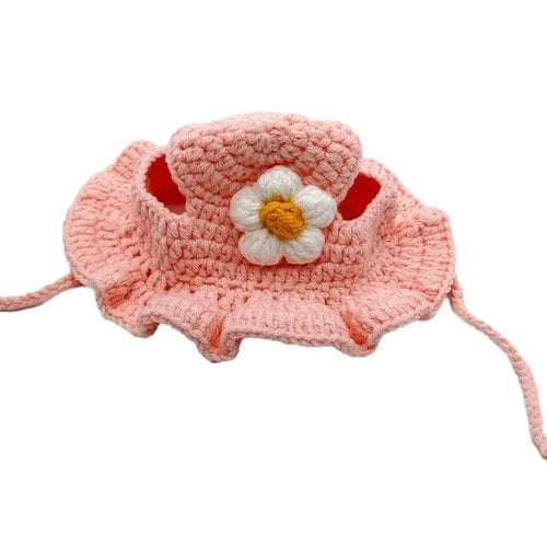 Cat Hats for Pets Handmade Cat Hat Elastic Woven Cap Pet Party Role