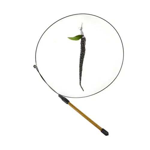 Simulation Bird Cat Toys Funny Interactive Peacock with Bell Cat Stick