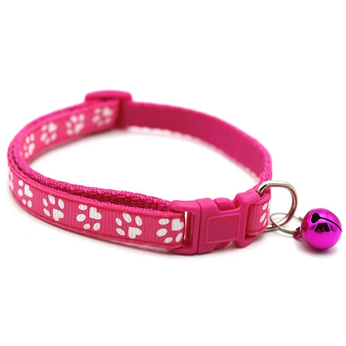 Heart Charm and Bell Cat Collar Safety Elastic Adjustable with Soft