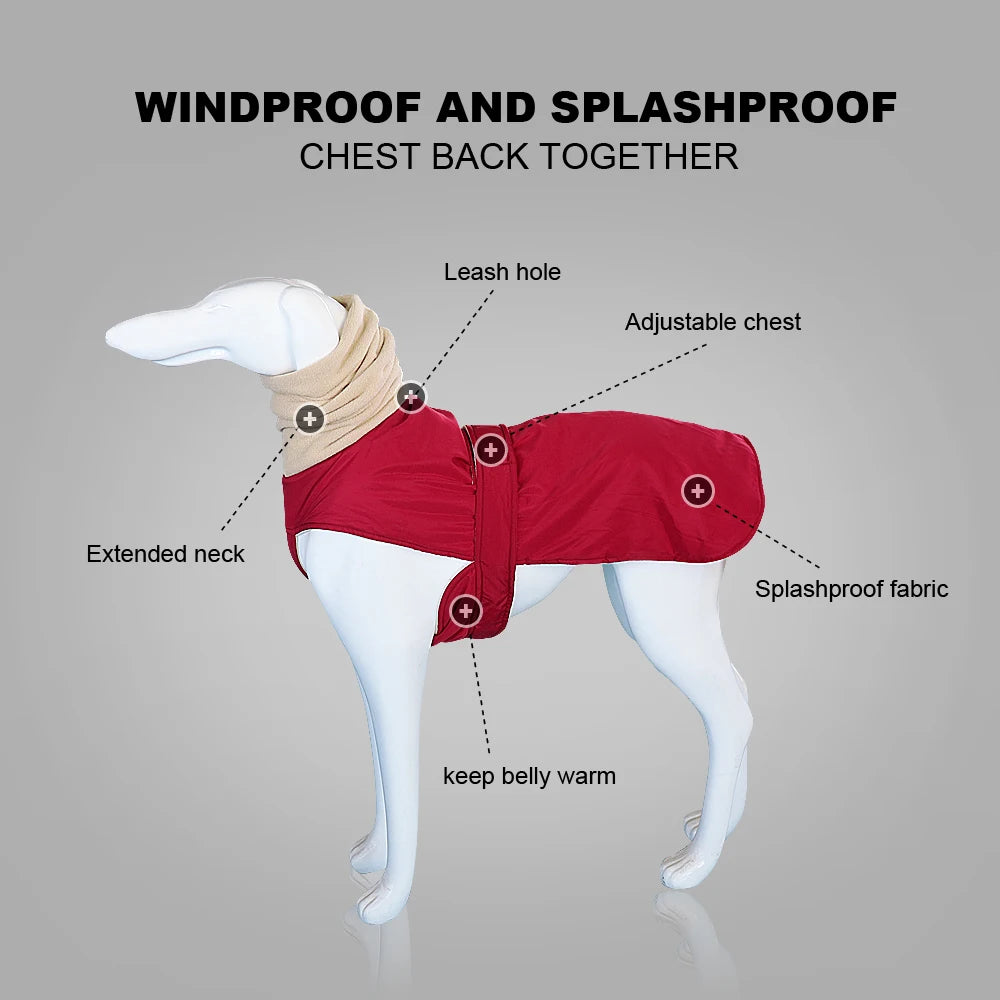 Super Warm Thick Dog Clothes Waterproof Dog Coat Jacket For Medium