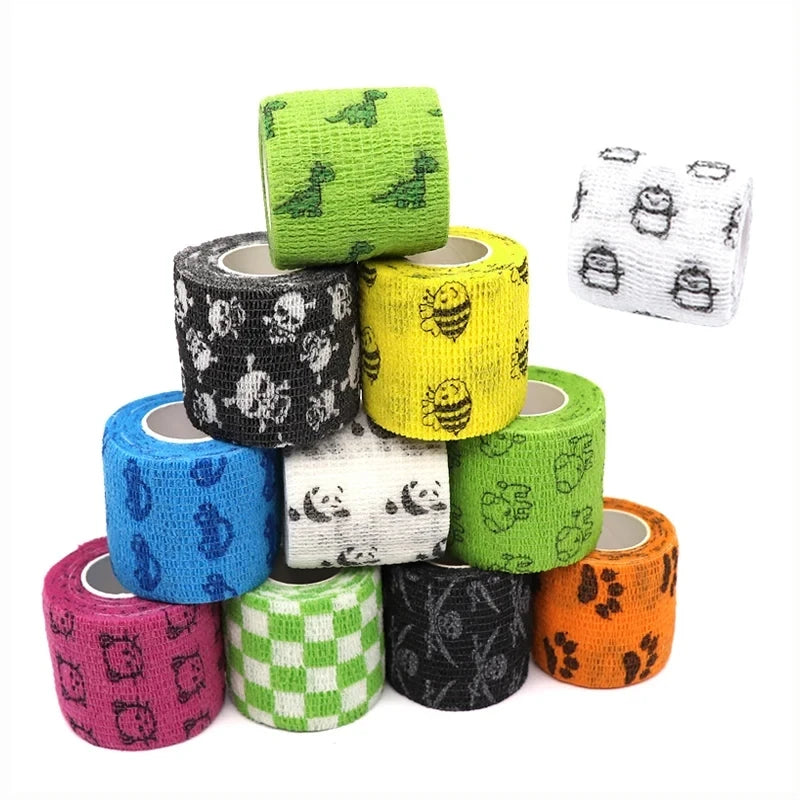 Animal Pattern Printed Self Adhesive Elastic Bandage 4.5m Sports Wrap