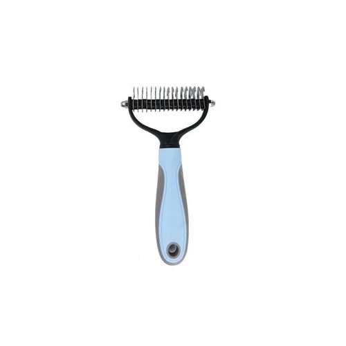 Pet Deshedding Brush Two Sided Pet Grooming Comb Stainless Steel