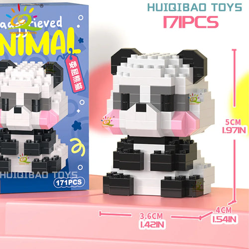 HUIQIBAO MINI Cute Pet Animal Penguin Model Building Block Micro Set