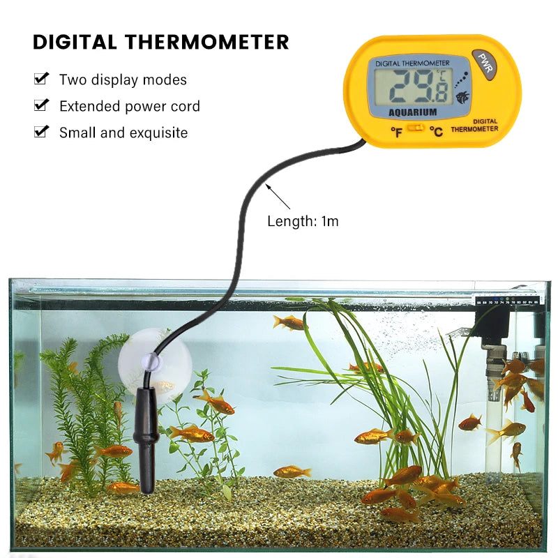Fish Tank LCD Digital Aquarium Thermometer Temperature Water Meter