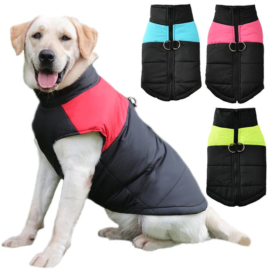 Winter Big Dog Clothes Waterproof Vest Jacket For Small Dogs Cats