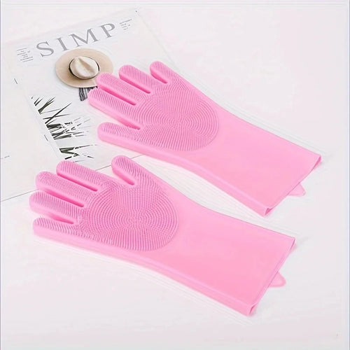 Pet Grooming Cleaning Gloves Dog Cat Bathing Shampoo Glove Scrubber