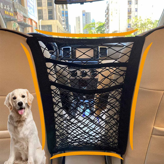 Pet Dog Rear Seat Car Fence Dog Isolation Protection Net Elastic