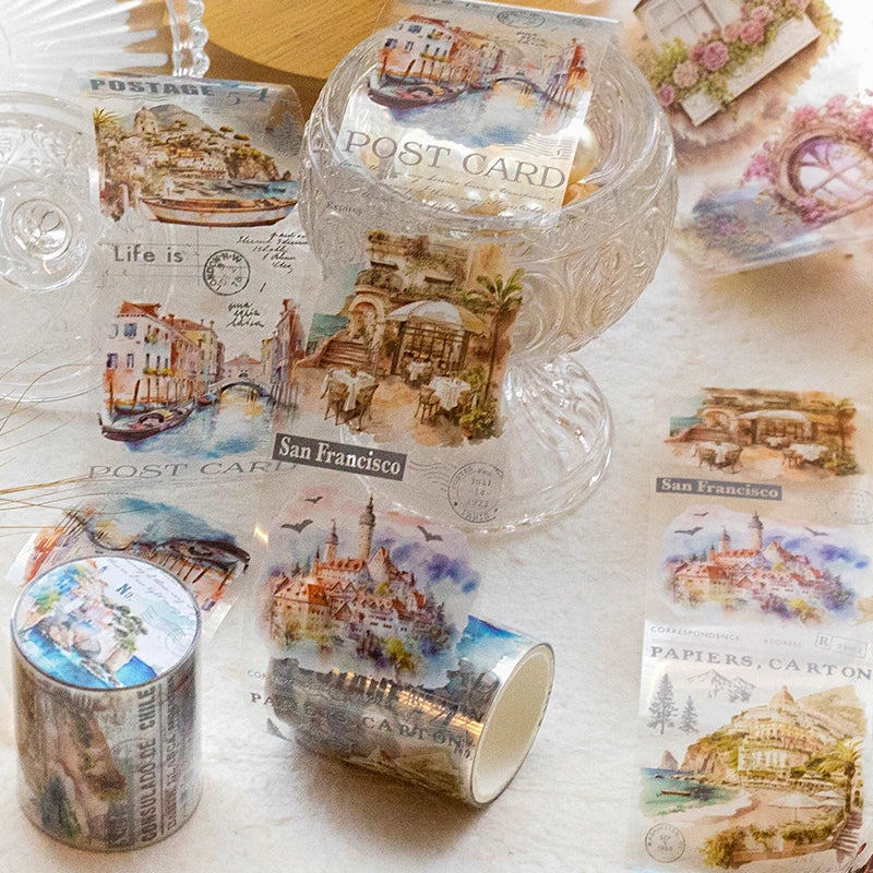 Card Lover 5cm*2m [River of Years Series] Vintage Journal Masking Tape