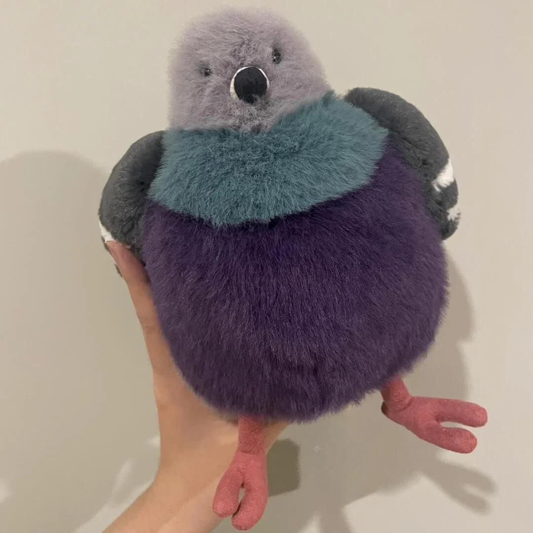 23cm Fat Pigeon Plush Toy Cartoon Fluffy Bird Doll Xmas Gift Doll Pet