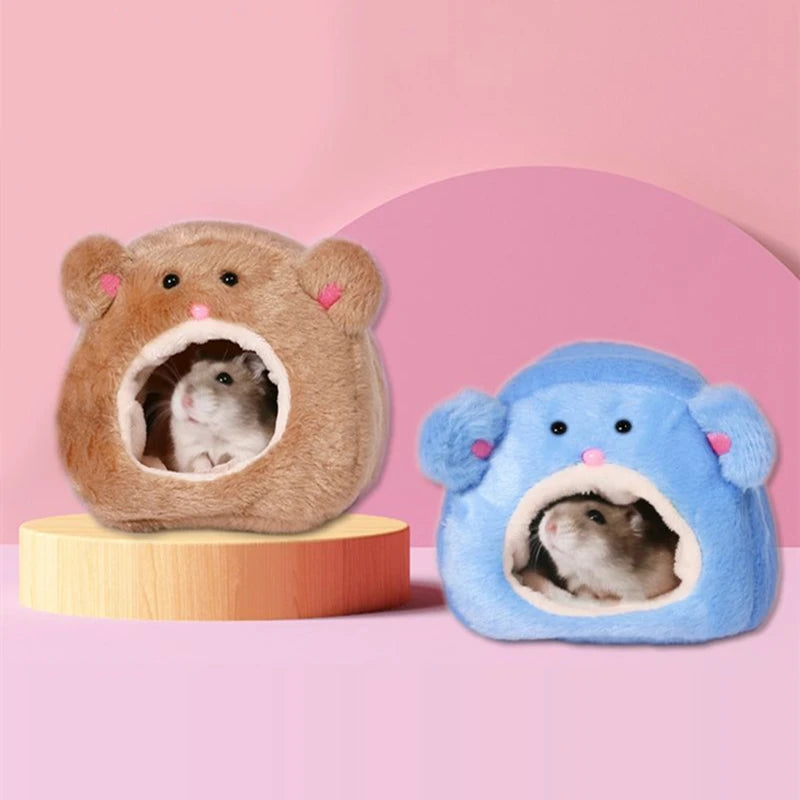 Hamster Soft Warm Bed Rat Hammock Pig Squirrel Winter Pet Toy Hamster
