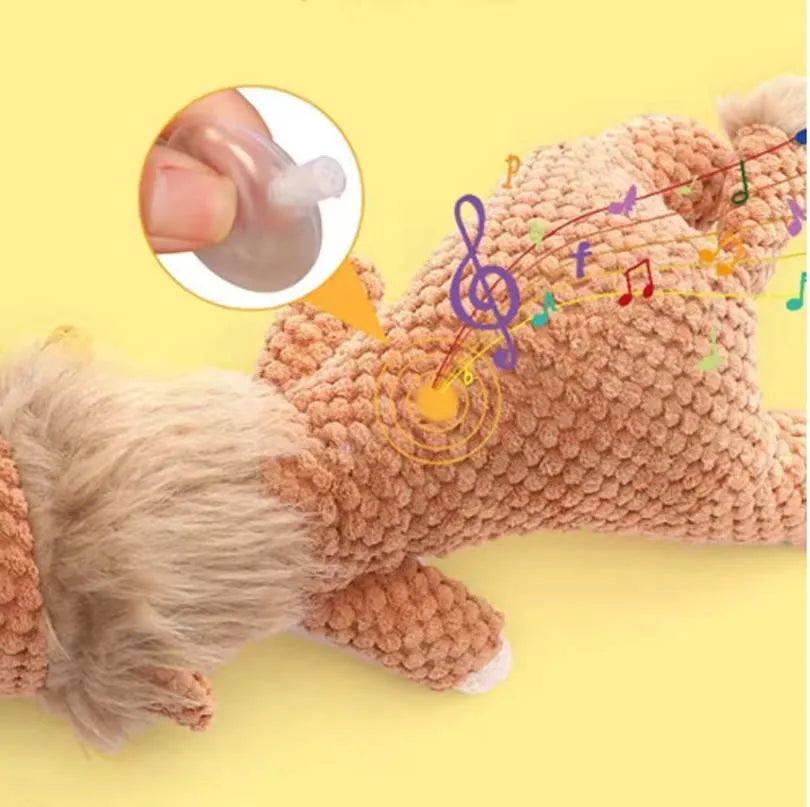 2025 Pet Dog Toys for Large Dogs Cute Plush Squeak Fleece Durable