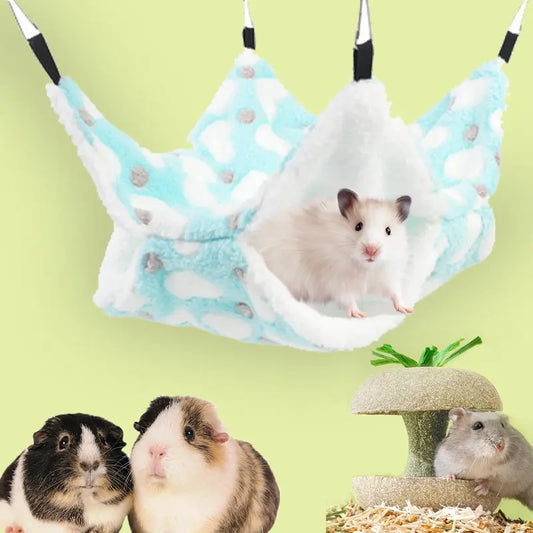 Hamster Hammock Small Pet Hanging Bed Double Warm Thickened Honeybug
