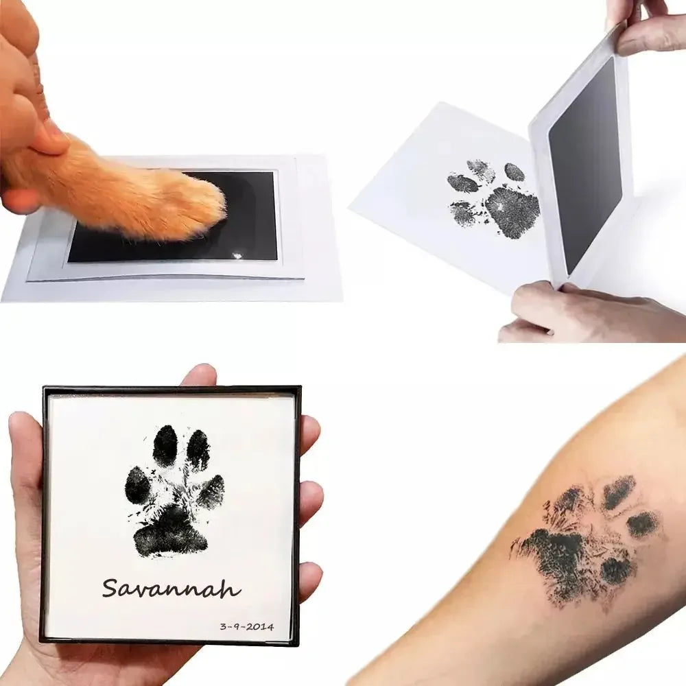 2/4pc Baby Handprint Footprints Ink Pads Safe Non-toxic No-Touch Skin