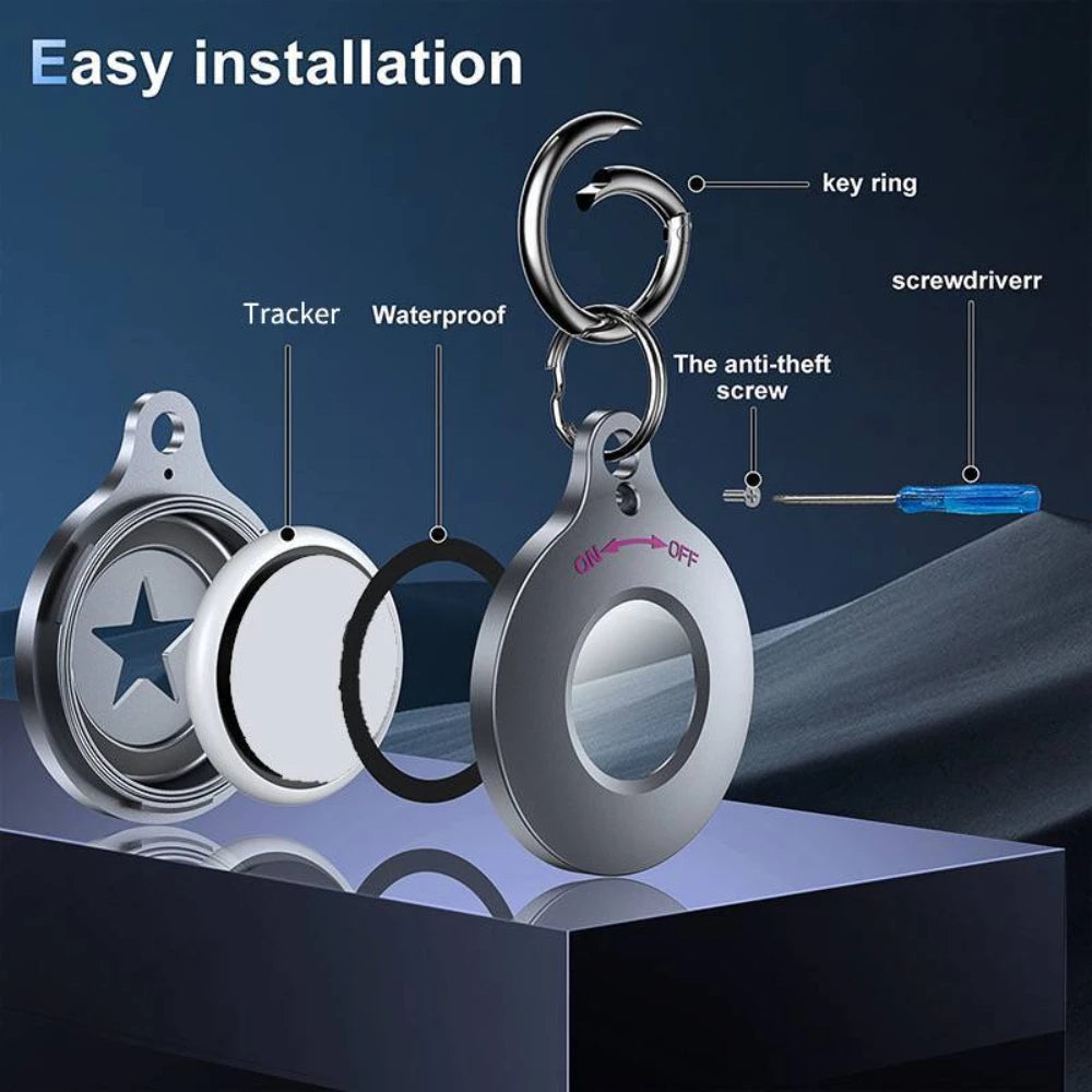 For Airtag Case IPX8 Waterproof Keychain for Apple Air tag Holder