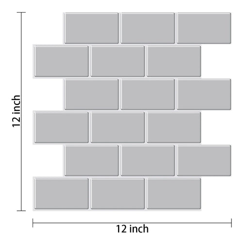 Subway Wall Stickers Peel and Stick 3d Brick Vinyl Wallpaper Bathroom