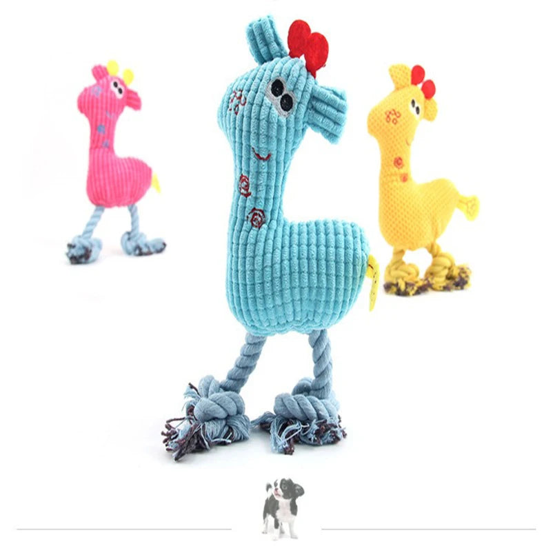 Dog toys popular pet dog voice toys creative knitted sika deer