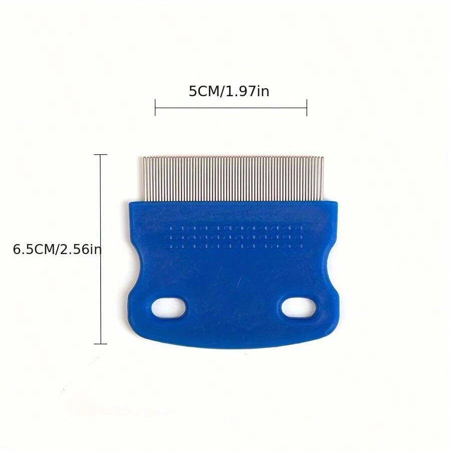 4 Pack Flea Lice Comb, Stainless Steel Dog Cat Grooming Combs with