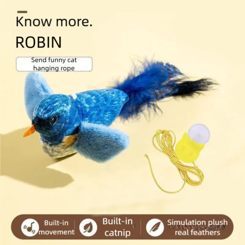 Interactive Cat Toy Electric Simulation Bird With Chirping Sound