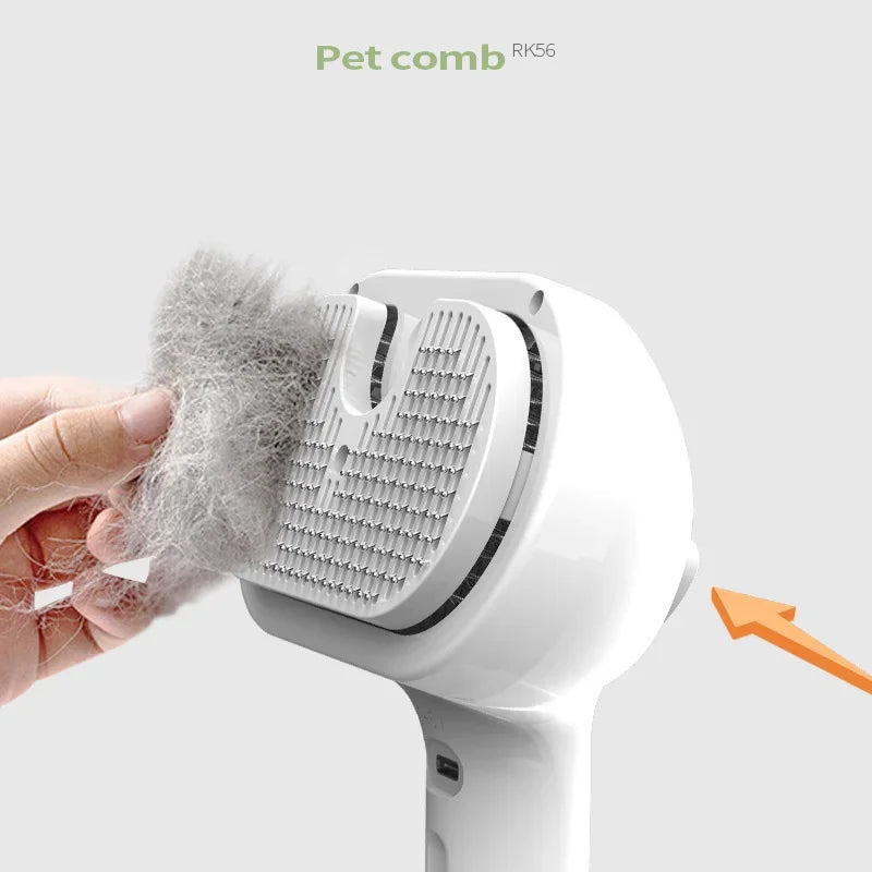 Upgraded Pet Spray Grooming Comb Steamy Floating Hair Removal Cleaning