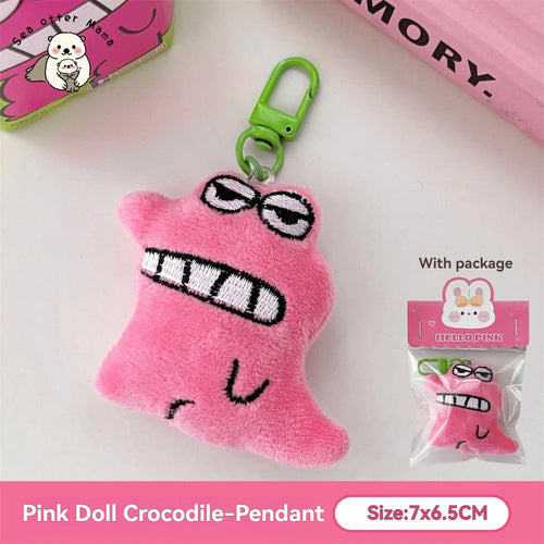 1/4 Pcs Cute Pet Brooch Pendant Cartoon Plush Crocodile Turtle Doll