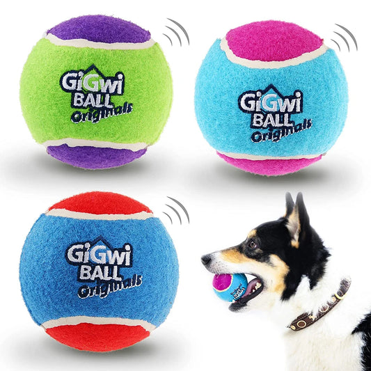Pet Dog Squeaky Tennis Ball Interactive Dog Toys High Bounce Sound