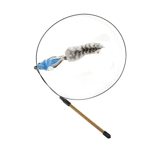Simulation Bird Cat Toys Funny Interactive Peacock with Bell Cat Stick