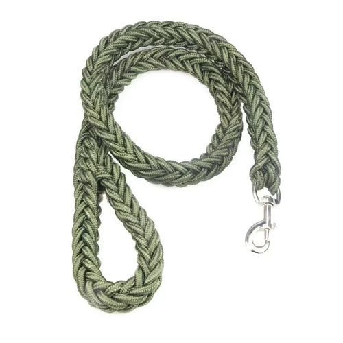 Large Dog Leash Nylon Braided Traction Rope Pet Walking Thick Hand