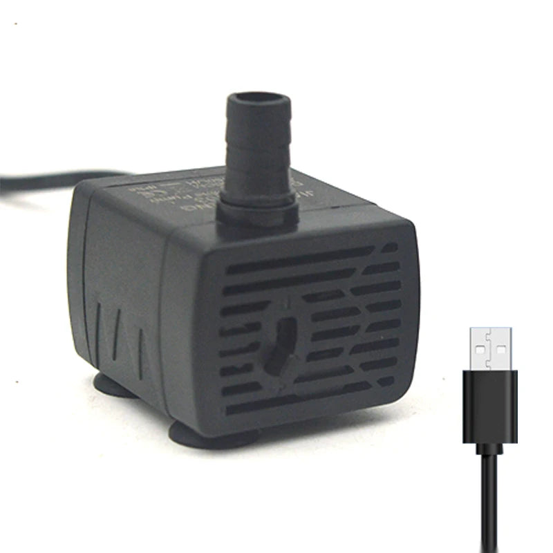 Ultra Quiet USB Aquarium Fish Tank Filtration Pump Mini Pet Fountain