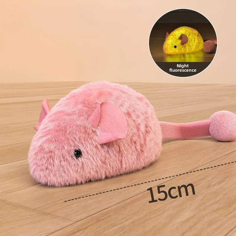Interactive Plush Mouse Cat Toys Simulation Mice Kitten Self-Playing