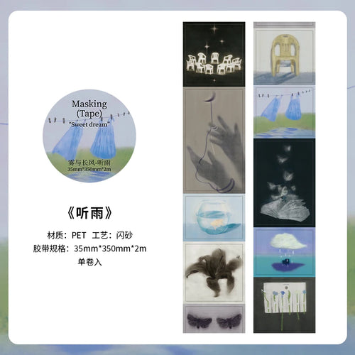 2m/Roll Beautiful scenery PET Tape Paper Journal Decorative Adhesive