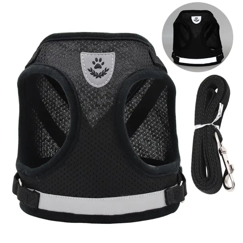 Pet Leash Undershirt Harnesses Mesh Breathable Adjustable Easy Control