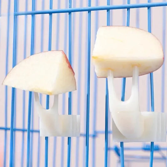 5pcs Durable PP Material Bird Cage Fruit Forks, Parrot Feeding
