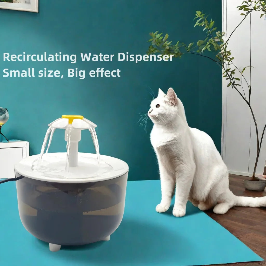 USB Electric Mute 1.2L Pet Water Fountain Automatic Cat Drink Bowl