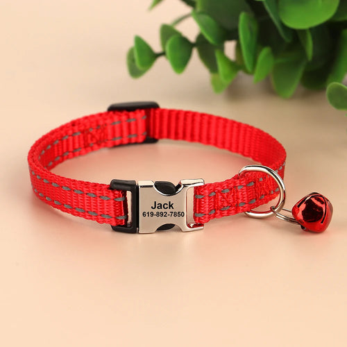 Cat Collar Free Personalized Kitten Collars Engraved Pet Puppy Name