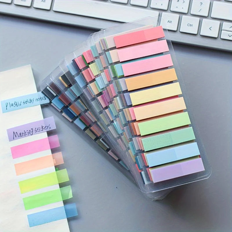 200Pcs European Retro Fluorescent PET Transparent Self-Adhesive Sticky