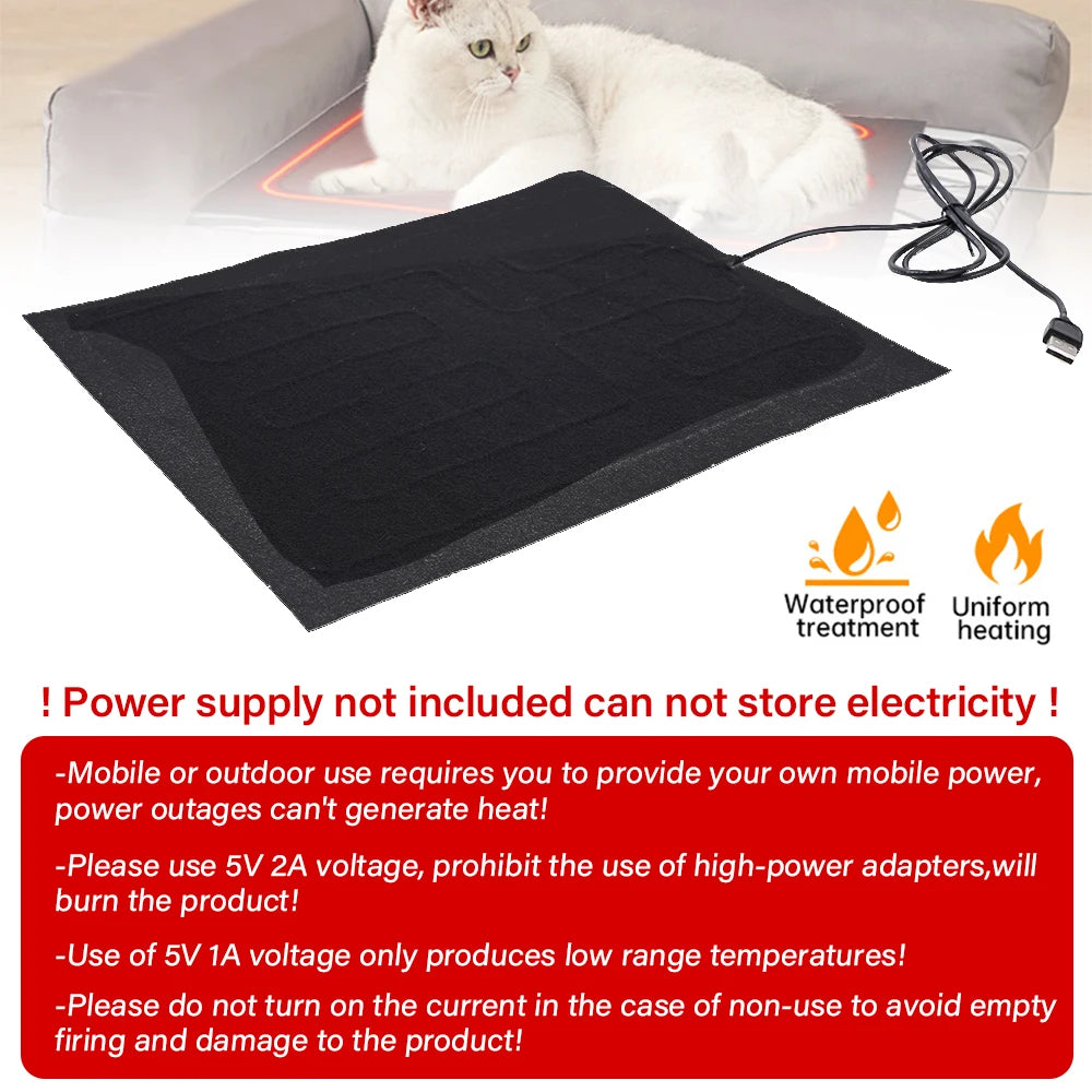 USB Folding Heated Sheet Heating Winter Warm Pad Cushion Waterproof