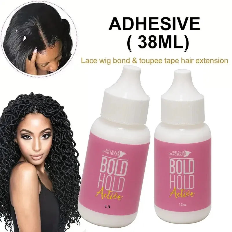 37g Lace Wig Glue, Waterproof Adhesive with Water-Based Formula. Mild
