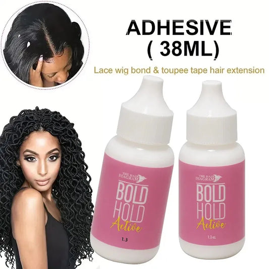 37g Lace Wig Glue, Waterproof Adhesive with Water-Based Formula. Mild