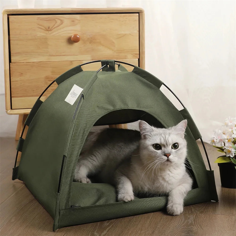 Pet Nest Tent Semi Closed Foldable Outdoor Pet Supplies Breathable