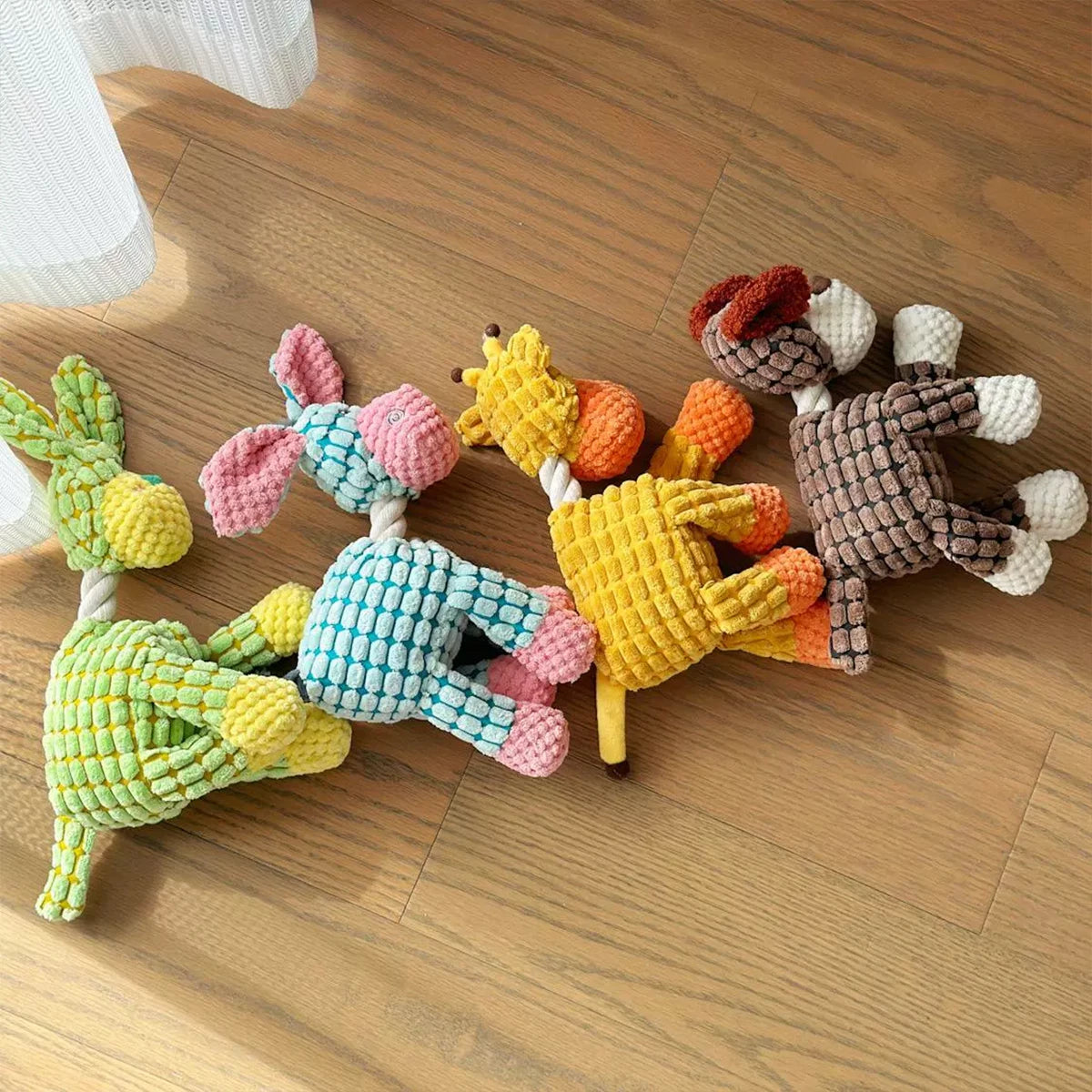 Cute Donkey Plush Toy for Dogs - Squeaky Chewable Interactive Pet Toy