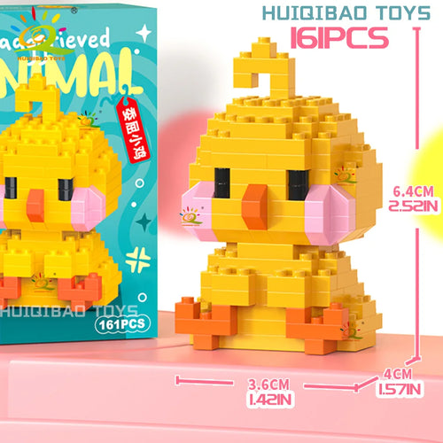HUIQIBAO MINI Cute Pet Animal Penguin Model Building Block Micro Set